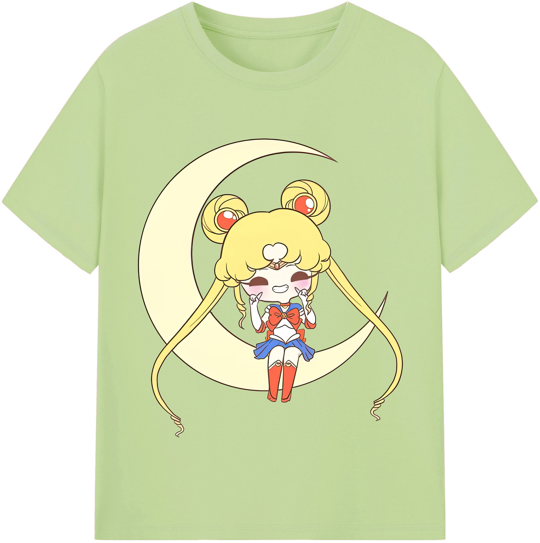 （画像用） 美少女戦士セーラームーン 月野 うさぎ つきの うさぎ Sailor Moon Tsukino Usagi 綿100％半袖Tシャツ（フロントプリント）
